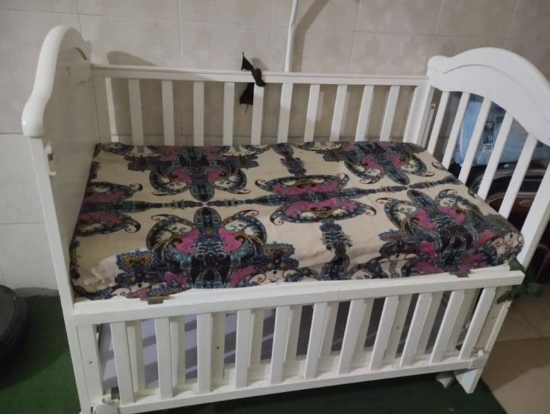 Kids Cot | Baby Cot | Kids Bed | wooden  Bed | Crib with mattress net 4