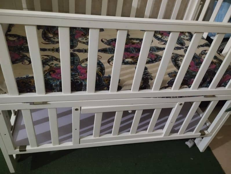 Kids Cot | Baby Cot | Kids Bed | wooden  Bed | Crib with mattress net 5