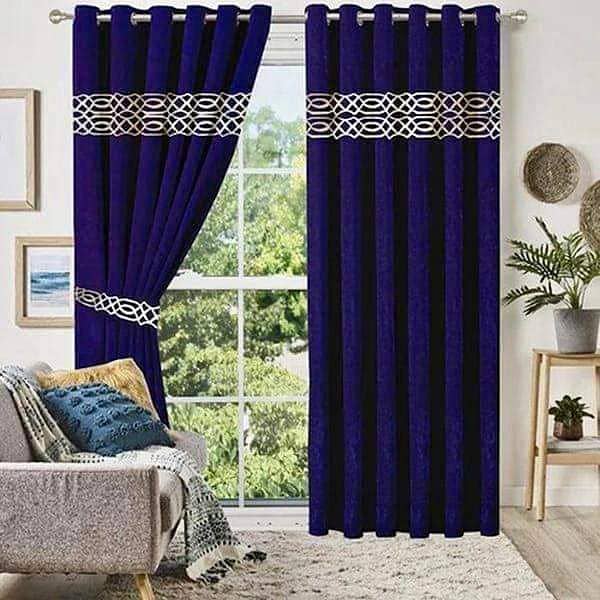 48inch width   96 length luxury velvet  with Versace border curtains 4