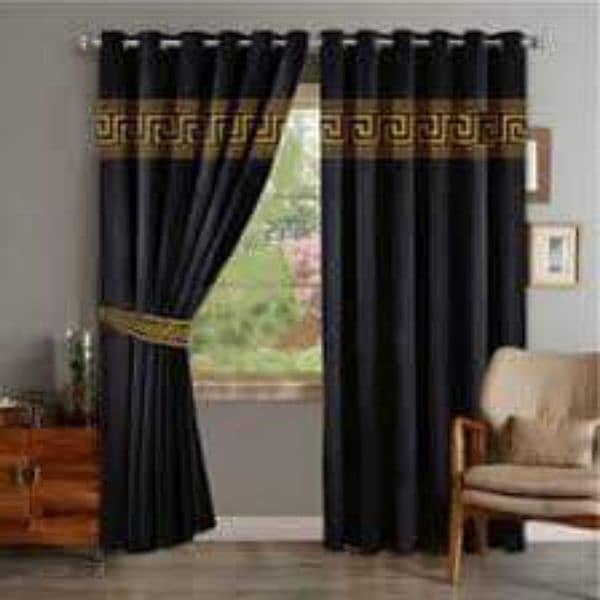 48inch width   96 length luxury velvet  with Versace border curtains 5