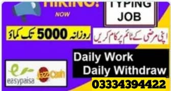 Online home based work available