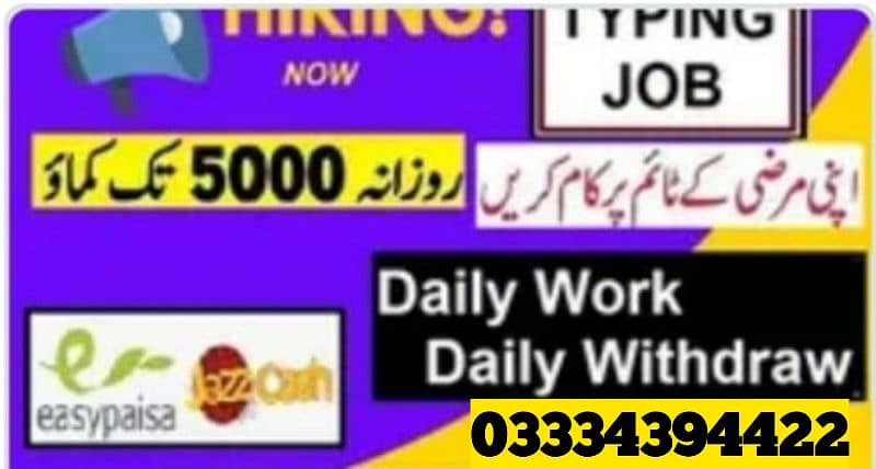 Online home based work available 0