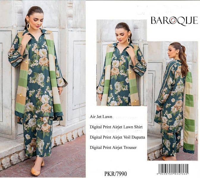 Women's Stylish Lawn Suit Set - 3 Pcs Digital Print Ensemble 0