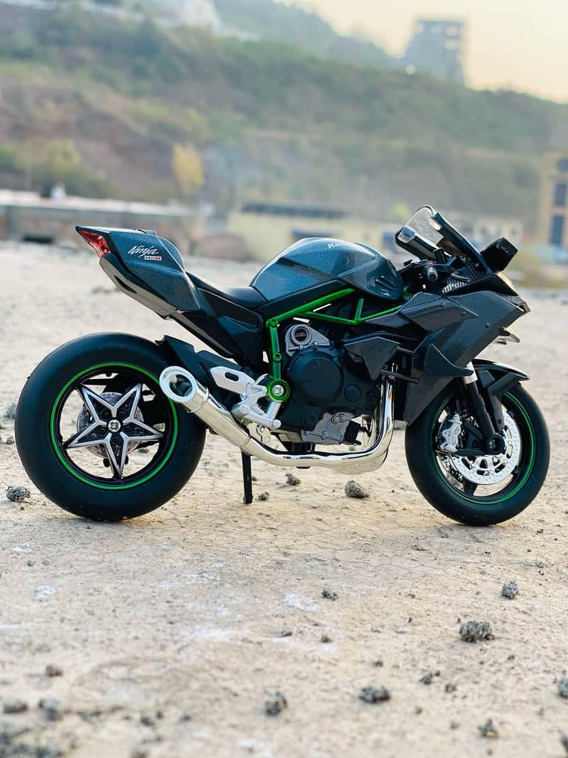 Kawasaki Ninja H2 supersport bike H2R scale motorcycle Diecast 4