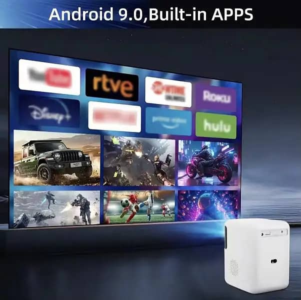 CYS24K Android Smart Projector Full Hd WiFi Projector for Cinemas. 3