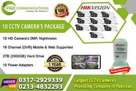 10 HD CCTV Cameras Package HIK Vision (Authorized Dealer)