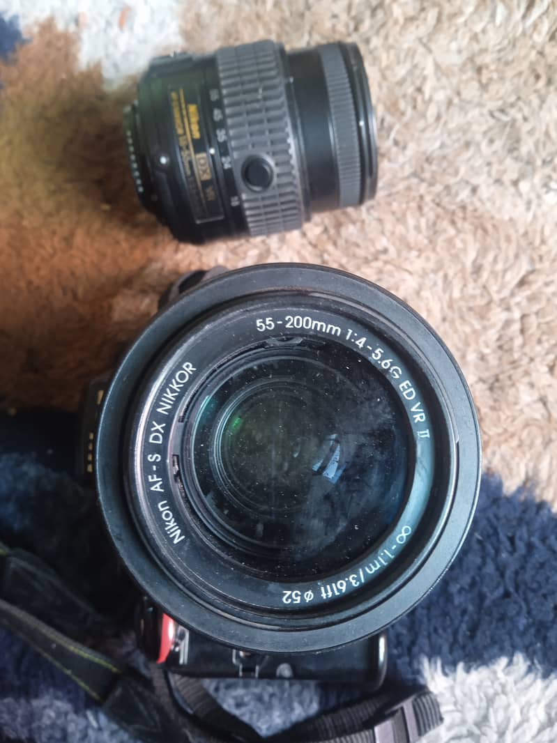 Nikon D3300 with two lenses, used but in good condition. 4