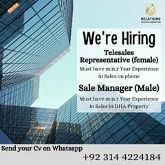 Tele Sales Representative (Female)