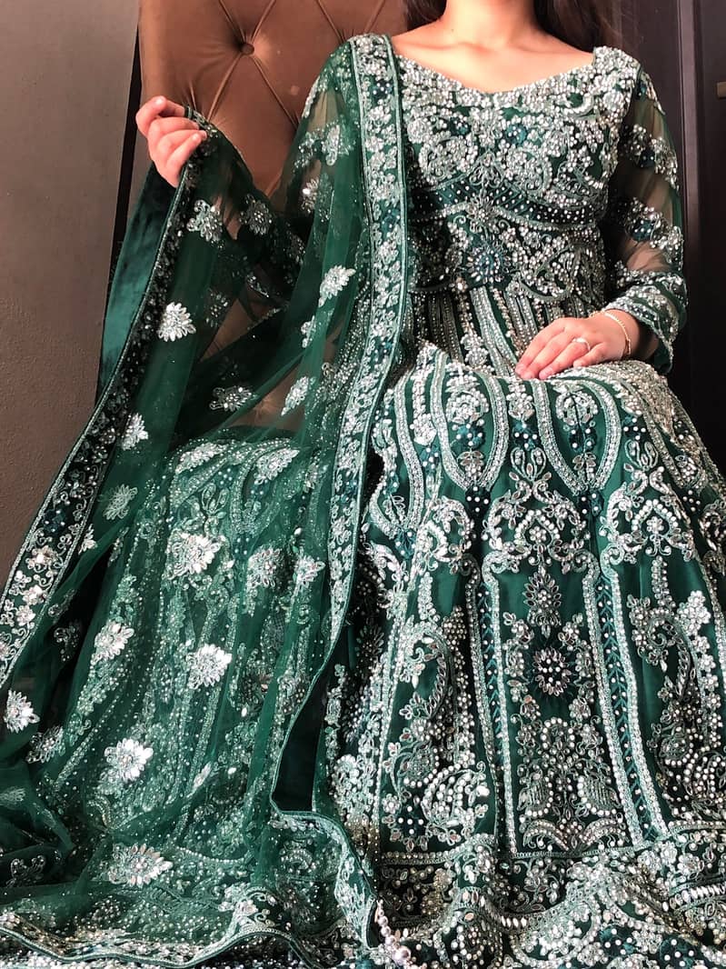 International Bridal Mehndi Lehenga 0