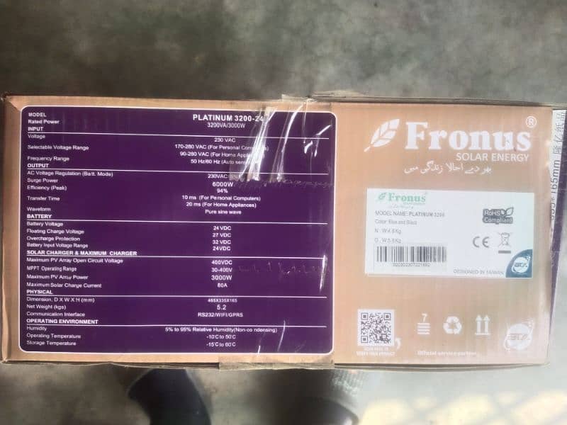 Fronus 3.2 kv brand new inverted 5