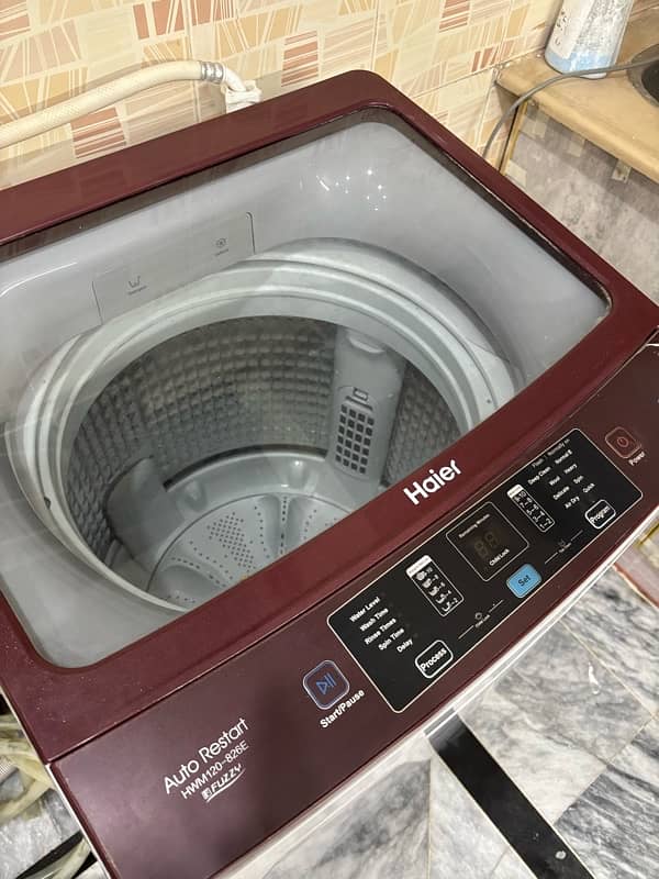 Haier medium sized top load washing machine 8