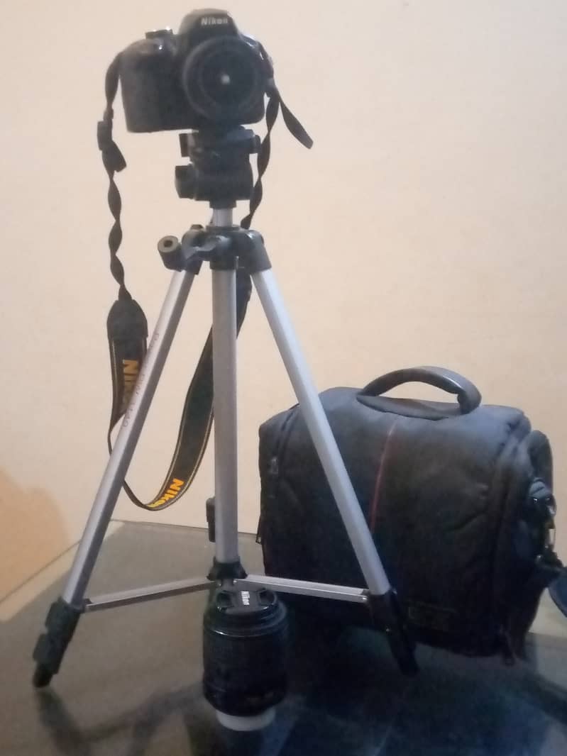 Nikon D3400 with Two lenses, Tripod and Bag for Sale 0