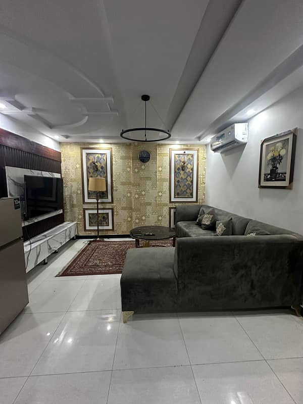 1 Bed Fully Furnished Apartment For Rent Jasmine Block Bahria Town Lahore 1