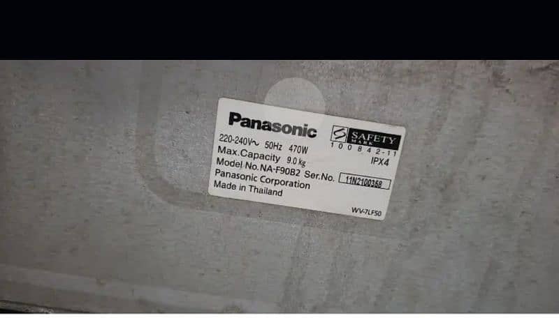 Panasonic 9kg Fully automatic top load Thailand 1