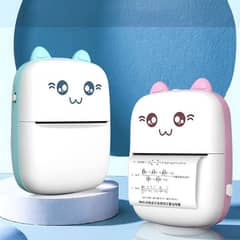 cute cat shape portable printer