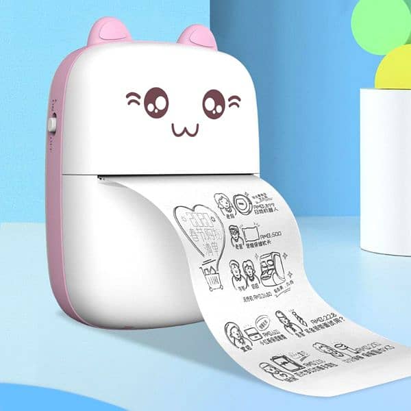 cute cat shape portable printer 1