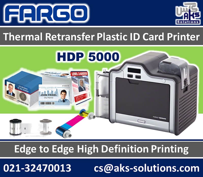 HID Fargo HDP 5000 - Dual Sided PVC ID Card Printer 2