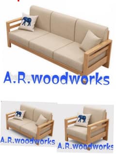 L shape sofa set / 5 seater sofa set / wooden sofa set / luxury sofa