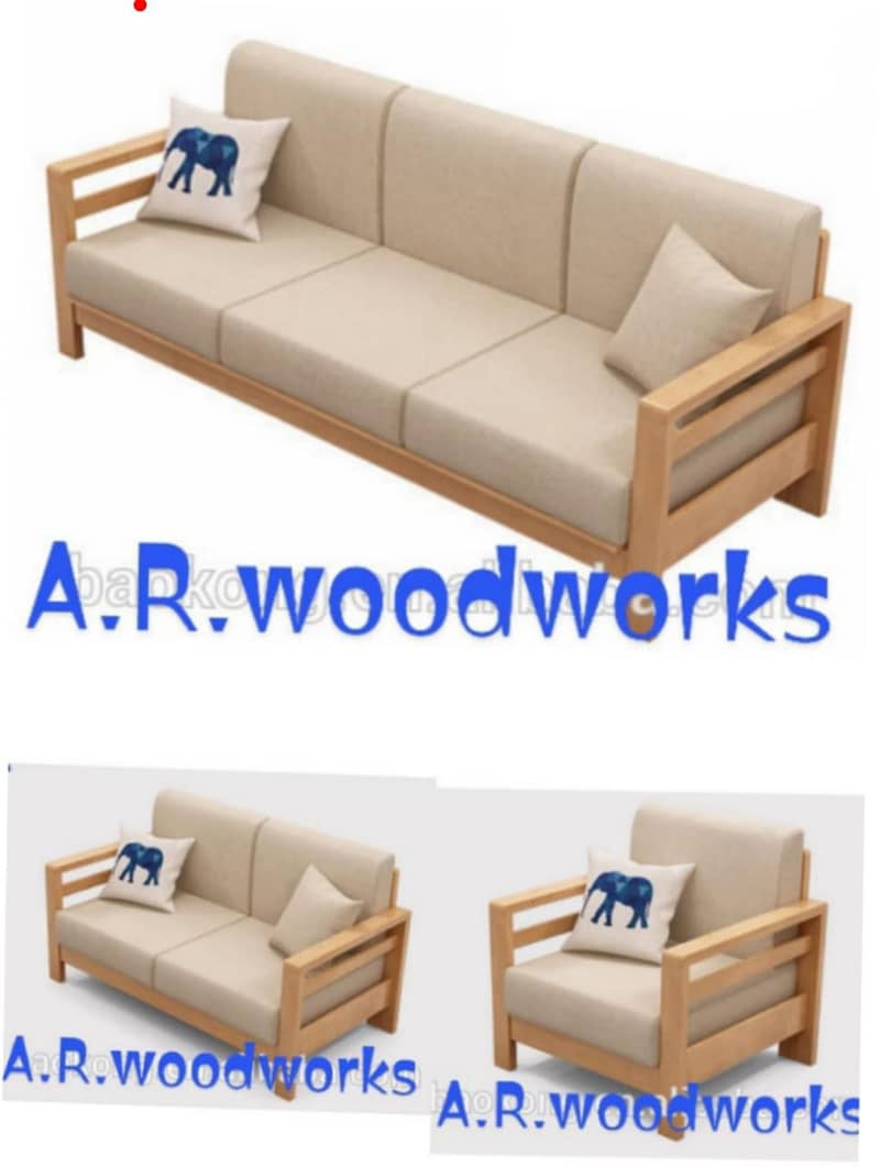 L shape sofa set / 5 seater sofa set / wooden sofa set / luxury sofa 2