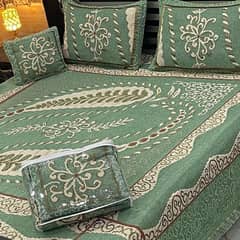 4 pcs velvet jacquard Embroidered Double Bad sheet