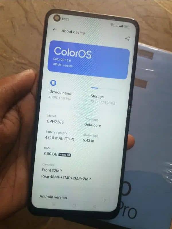 Oppo F19 Pro 8/128 Complete saman Exchange Possible 0