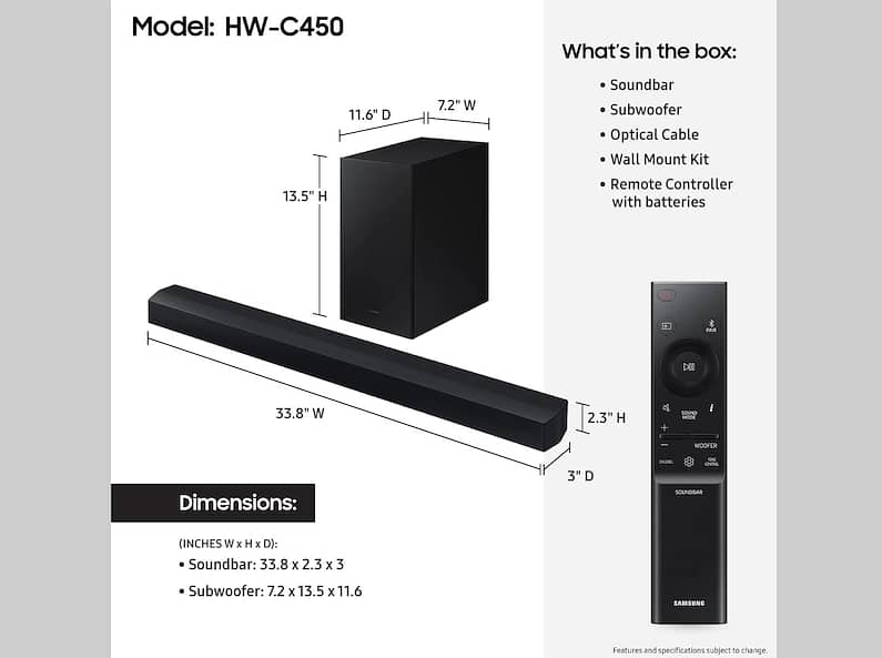 Samsung Sound Bar HW-C450 4