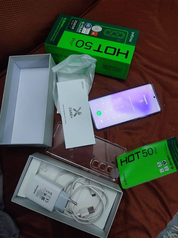 infinix hot 50 pro + Ram 8+8 memory 256GB 0