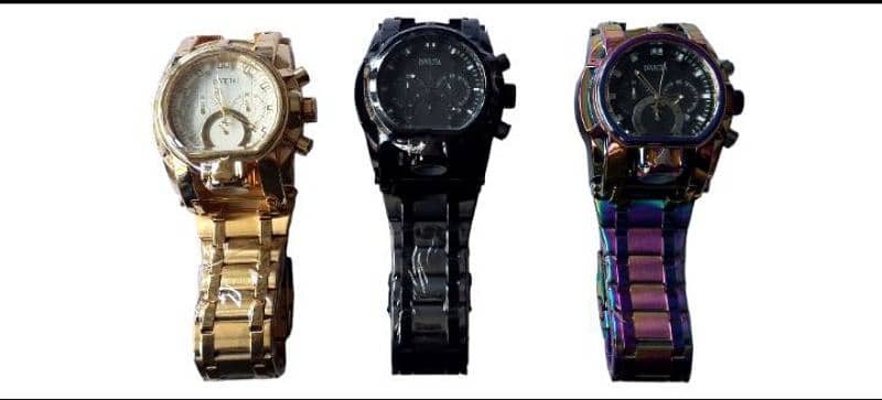 INVICTA BOLT BRANDED CHRONOGRAPH  WATCH AVAILABLE IN 3 COLORS. 1