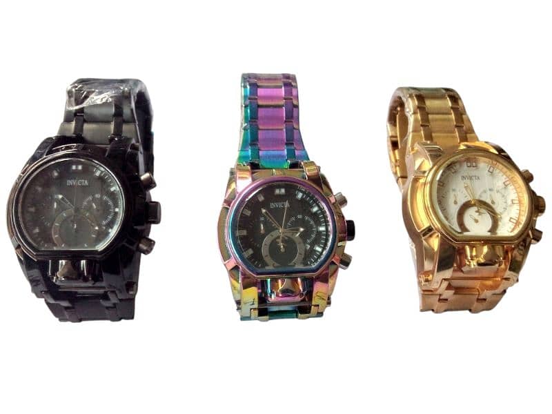 INVICTA BOLT BRANDED CHRONOGRAPH  WATCH AVAILABLE IN 3 COLORS. 3