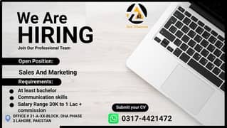 Sales and Marketing Job for Males and Females in LHR