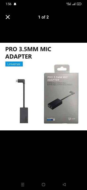 Go pro mic adapter 3.5mm 0