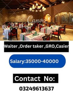 needs staff restaurant waiter oder taker GRO jobs available