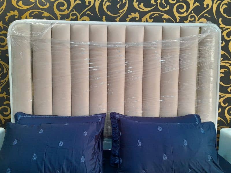 Queen size Bed Brand New White in colour with 2 side Tables 8