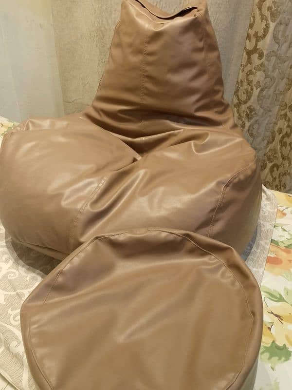 bean bag with stool 0