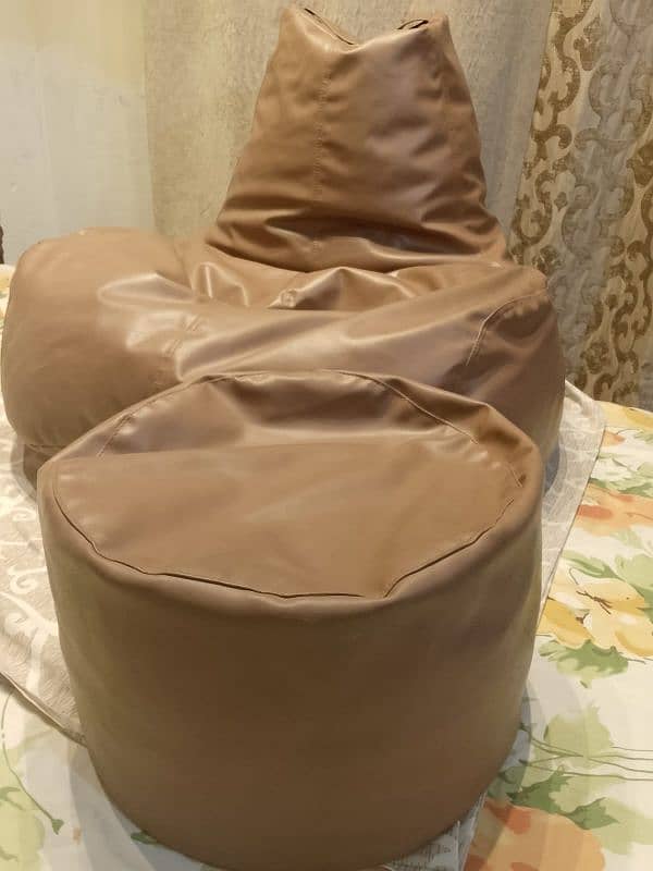 bean bag with stool 2