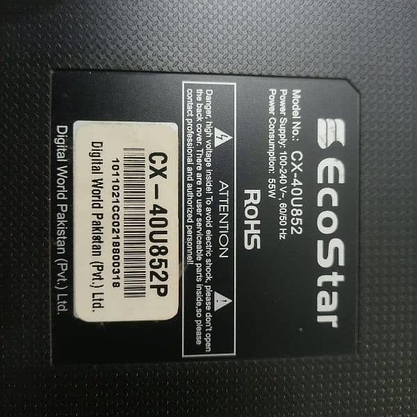 Ecostar 40" Smart Android Led Less Used 10/10 2