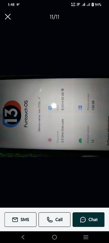 vivo y33s 8+4 128 all ok . no open no repair 6