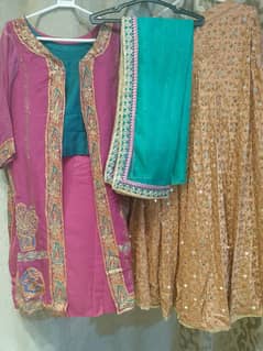 lehnga dress in four piece