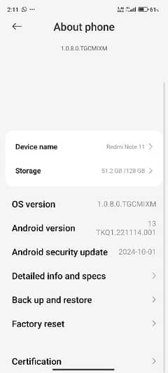 redmi note 11 6 128