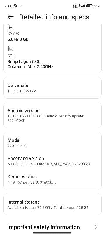 redmi note 11 6 128 8