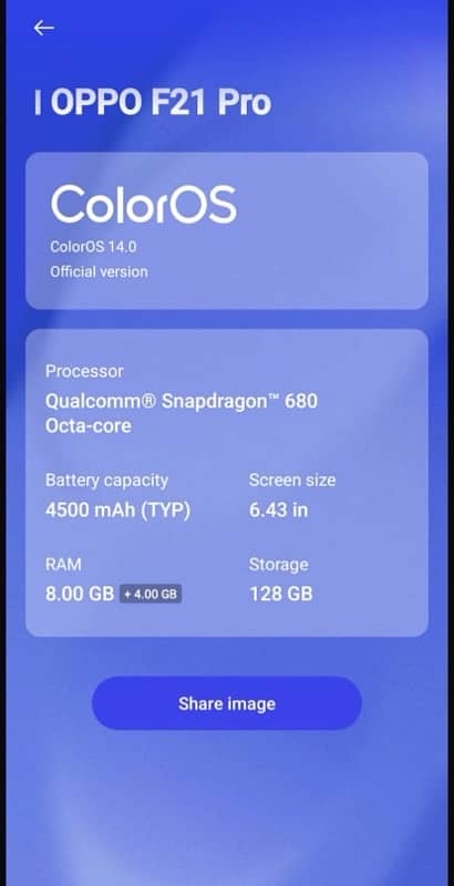 OPPO F21 pro mobile with box, & I’d card copy 0