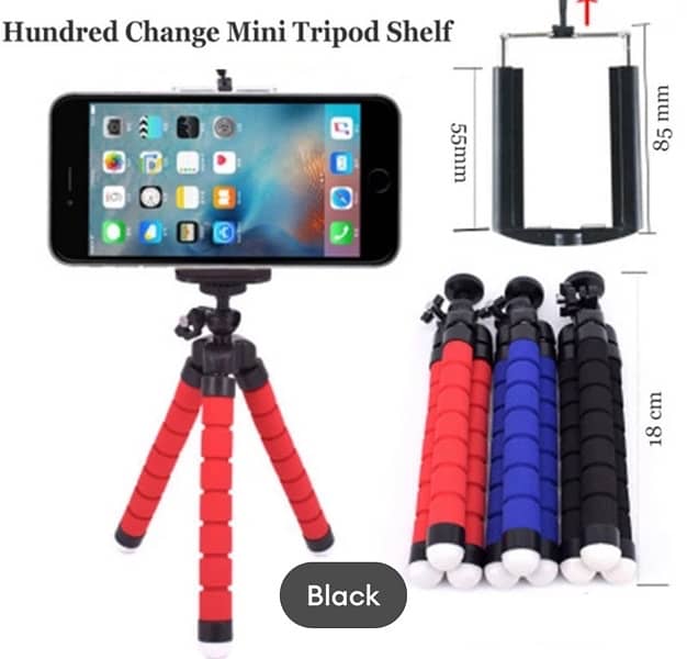 Curve-able adjustable Tripod Stand With mobile holder 1