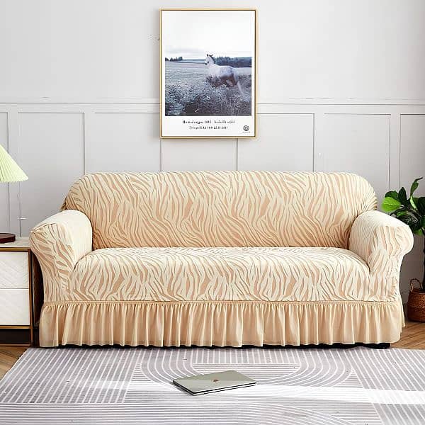 Zabra Sofa Cover 1 seater &2/3/5/6/7 seater All Colors Available 6