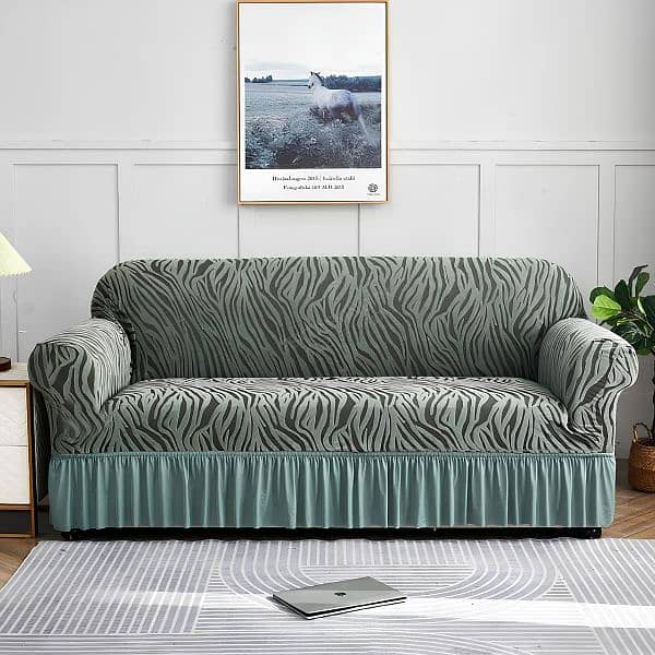 Zabra Sofa Cover 1 seater &2/3/5/6/7 seater All Colors Available 8