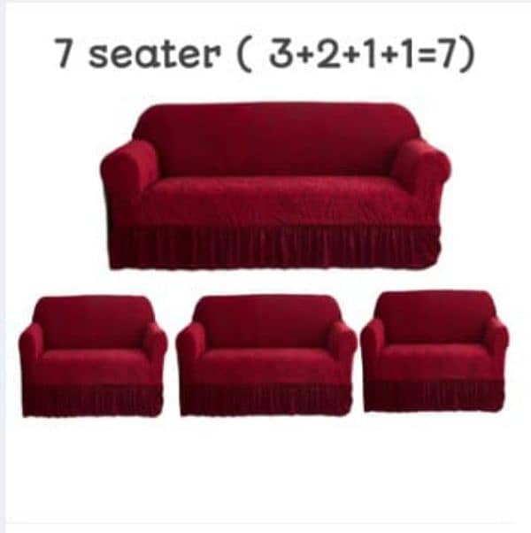 Zabra Sofa Cover 1 seater &2/3/5/6/7 seater All Colors Available 14