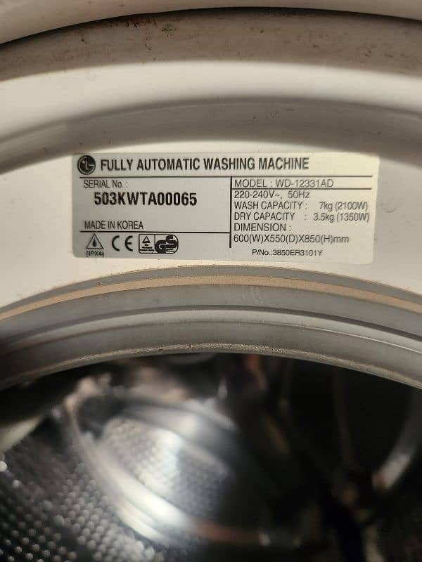 LG washing machine fully automatic 4