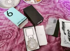 Oppo Reno 6 black with all box for sale