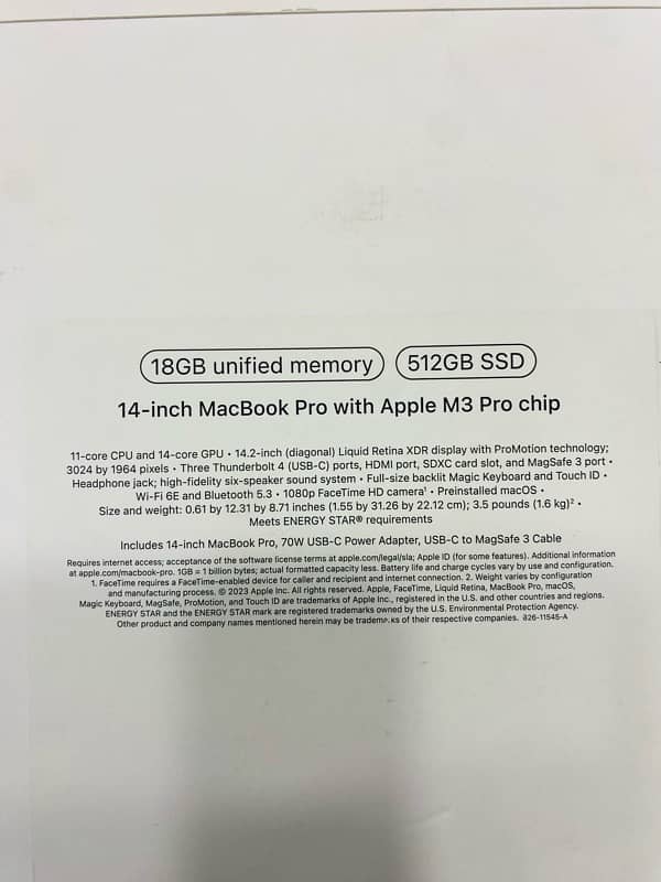 14 - inch MACBOOK PRO with apple  m3 pro chip 2