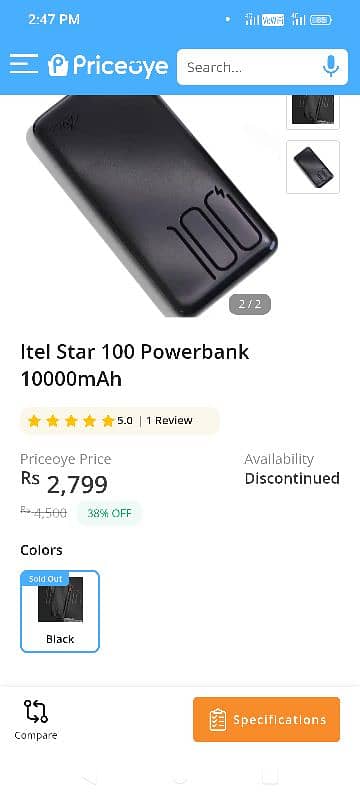 itel 10000mah powerbank 8