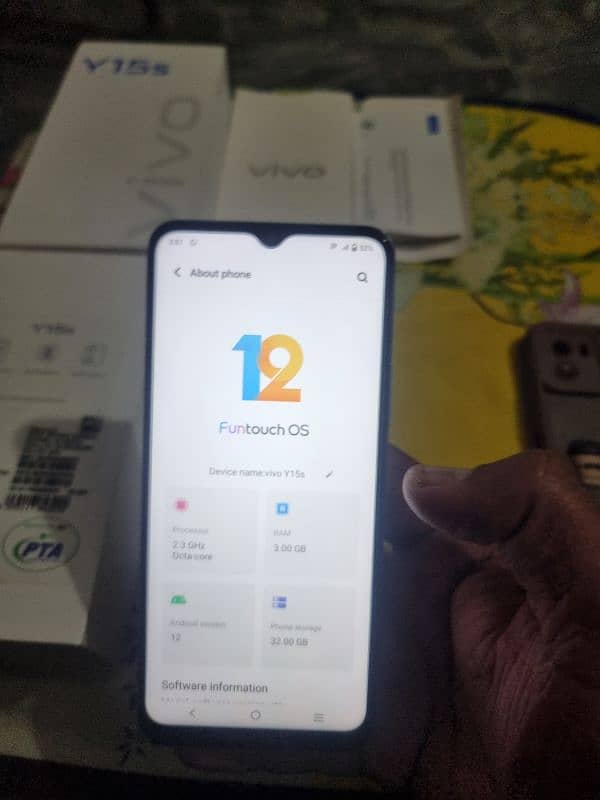 vivo y15s with box dual sim official pta approved 2